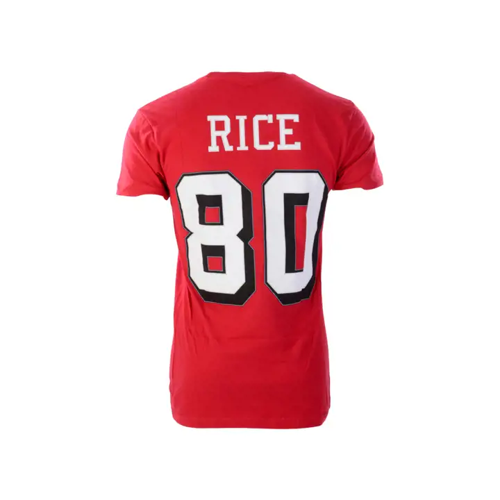49ERS NFL M&N T-shirt Rétro N/N Joueur Jerry Rice ROUGE
