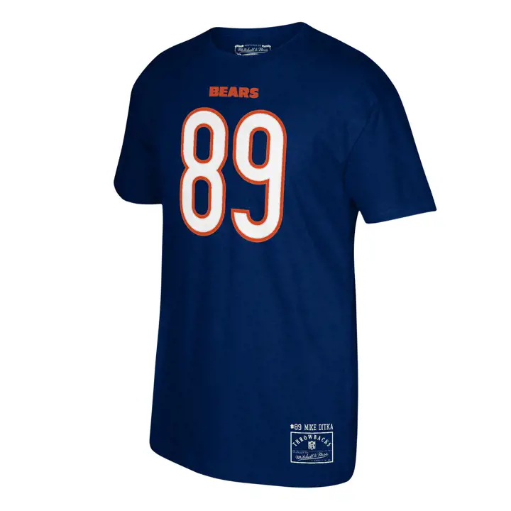 T-shirt NFL M&N Rétro CHI BEARS Joueur S/N Mike Ditka BLEU MARINE