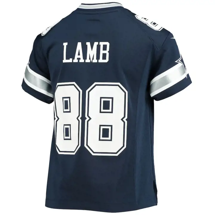 Maillot de match NFL pour jeune Cowboys Ceedee Lamb BLEU MARINE