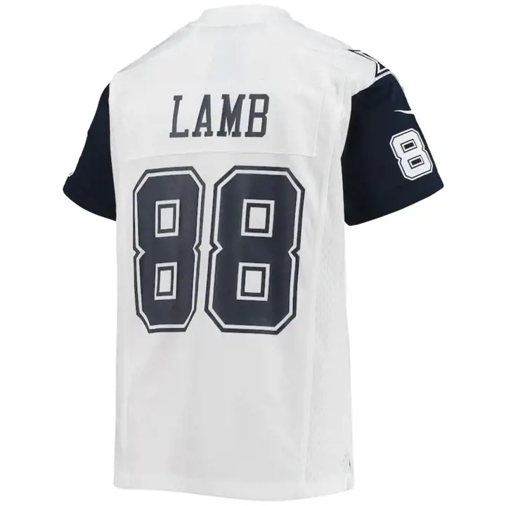 Maillot de match NFL pour jeune COWBOYS ALT 2 Ceedee Lamb blc/mar