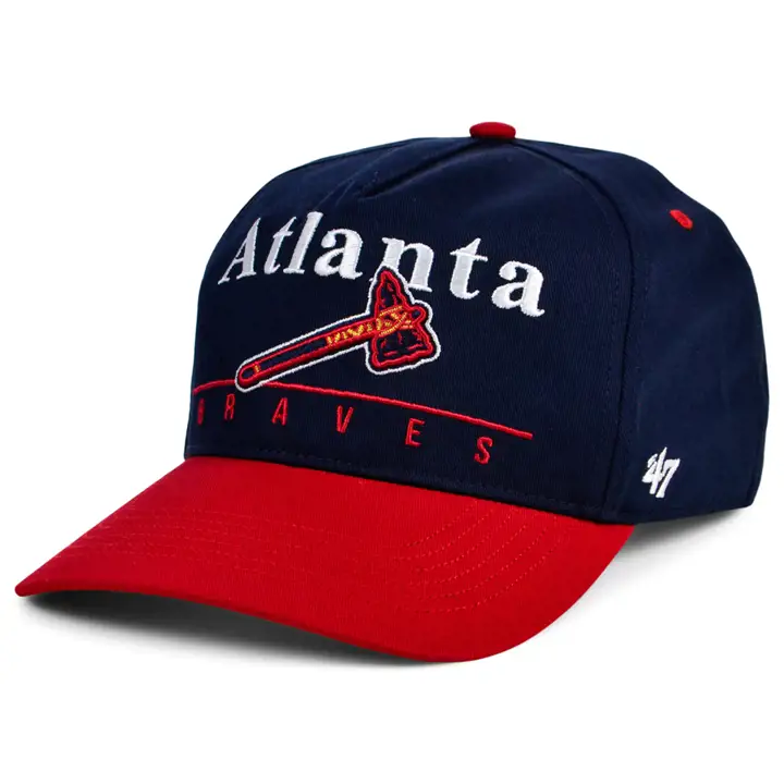 Casquette ajustée MLB Atlanta Braves Super '47 Hitch bleu marine
