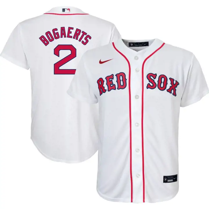 Maillot officiel de joueur RED SOX MLB pour jeune Xander Bogaerts blanc