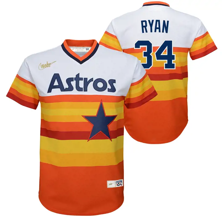ASTROS MLB Maillot jeune Coop Nolan Ryan RAINBOW