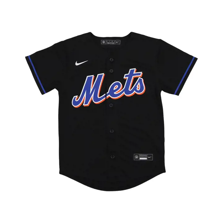 Maillot officiel vierge MLB pour jeune des Mets de New York, noir