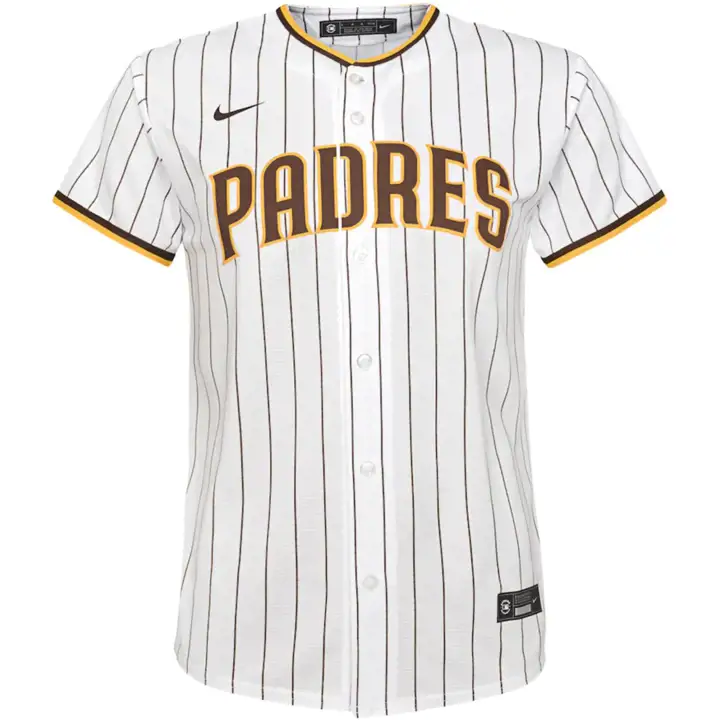 Maillot blanc uni officiel MLB San Diego Padres pour enfant