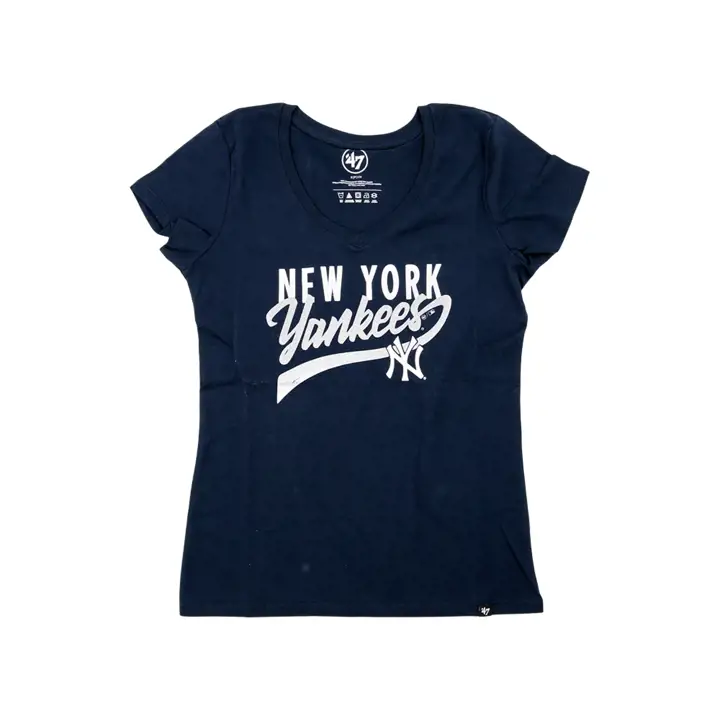 NEW YORK YANKEES MLB T-shirt Femme Col V Glitter Rush Ultra Rival