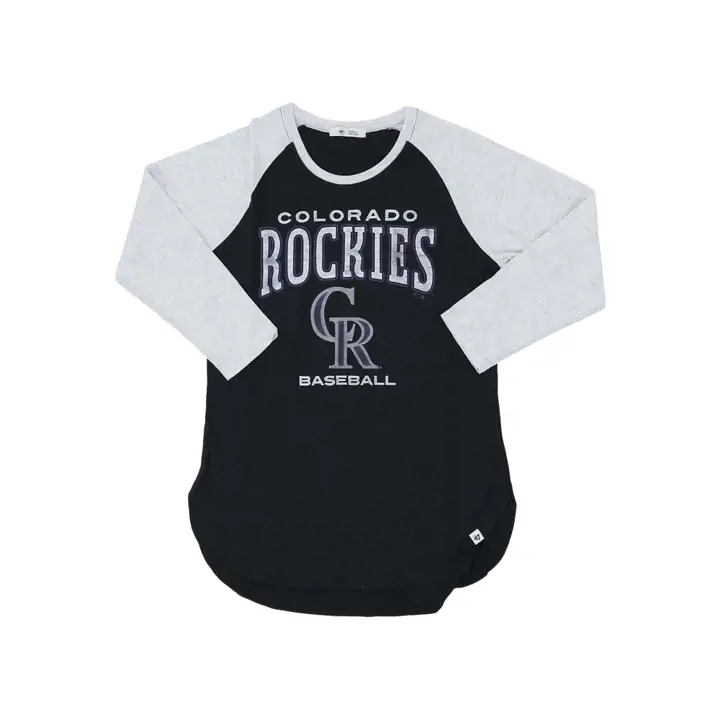 T-shirt Raglan Frankie MLB Colorado Rockies Femme 22 BLK