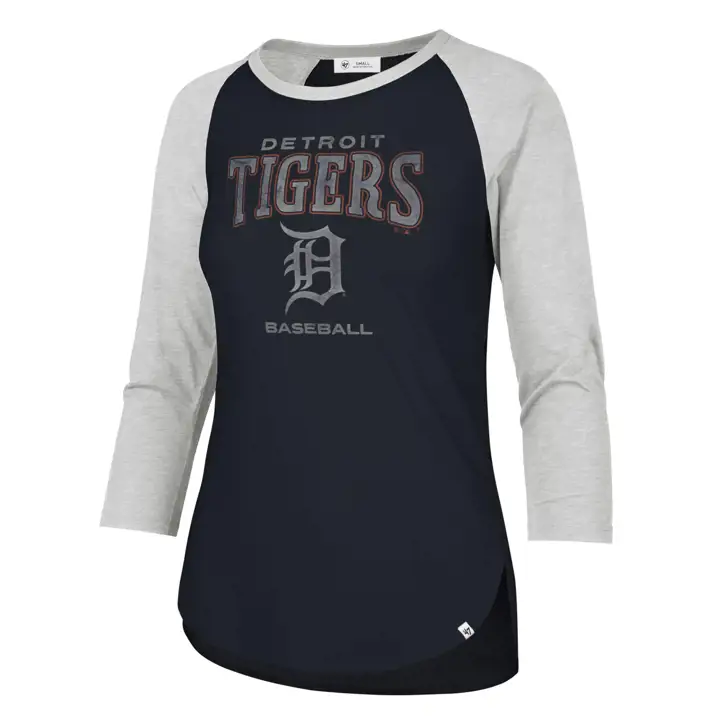 T-shirt Raglan Frankie MLB pour femme DETROIT TIGERS 22 BLEU