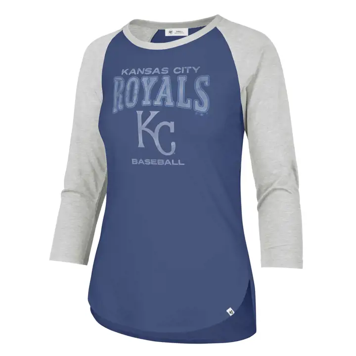 KANSAS CITY ROYALS MLB Tee Raglan Frankie Femme 22 BLEU