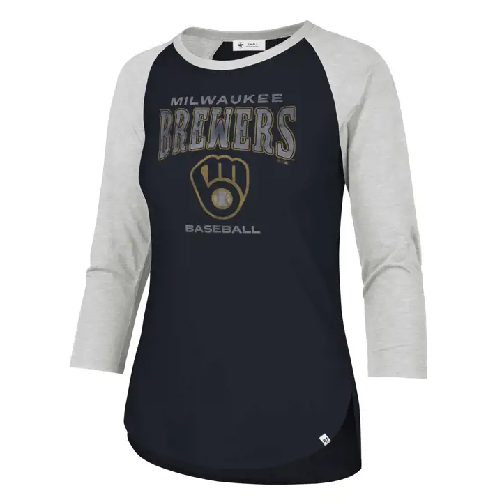 T-shirt Raglan Frankie Femme MILWAUKEE BREWERS MLB 22 BLEU