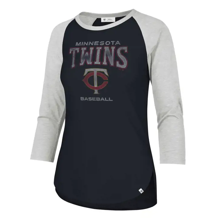 T-shirt Frankie Raglan MLB Minnesota Twins pour femme 22 BLEU