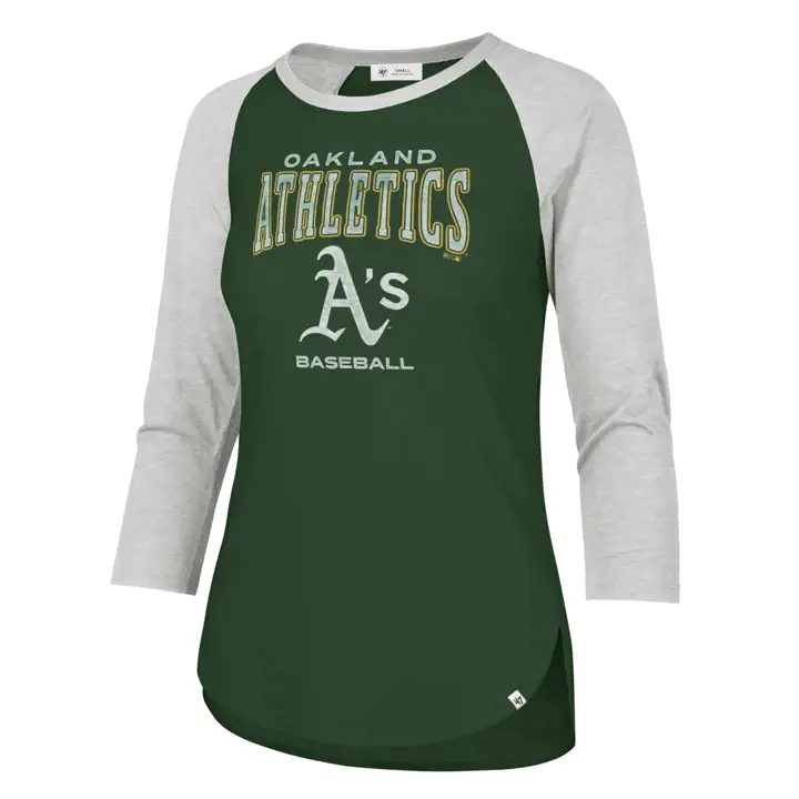 T-shirt Raglan Frankie MLB Oakland Athletics Femme 22 GRN