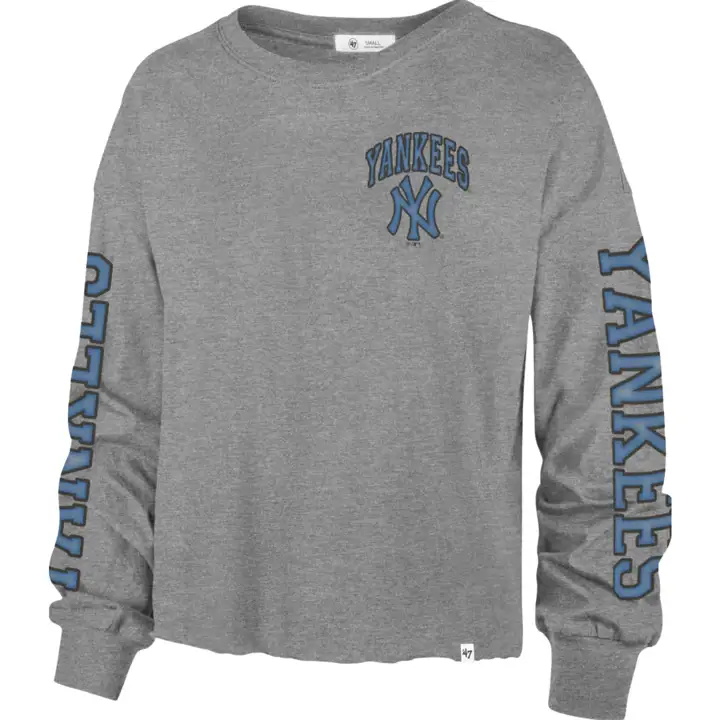 T-shirt manches longues femme MLB New York Yankees Parkway 22 GRIS