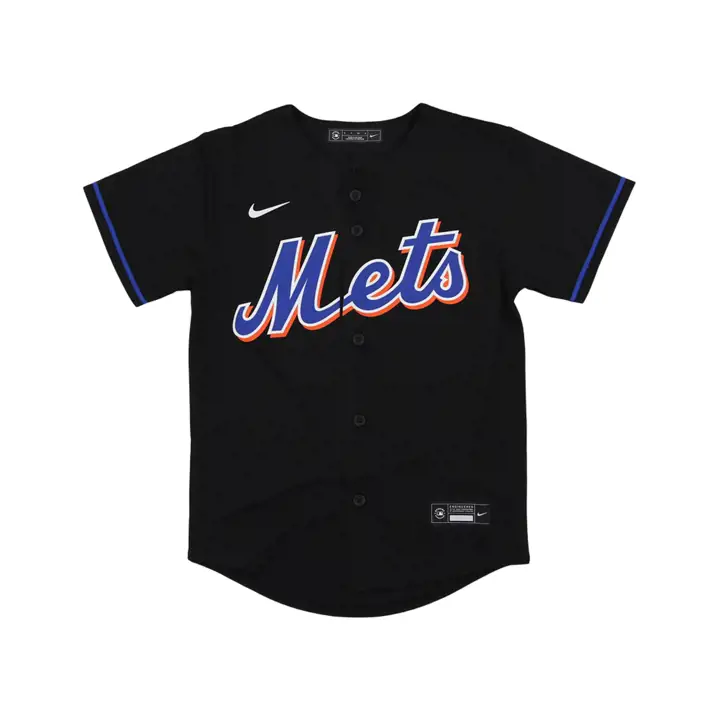 Maillot officiel de joueur des Mets de la MLB pour jeunes - Pete Alonso, noir