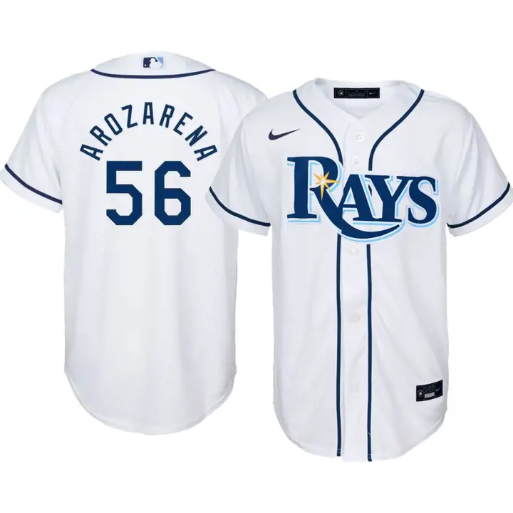 Maillot officiel de joueur RAYS MLB pour jeune Randy Arozarena blc