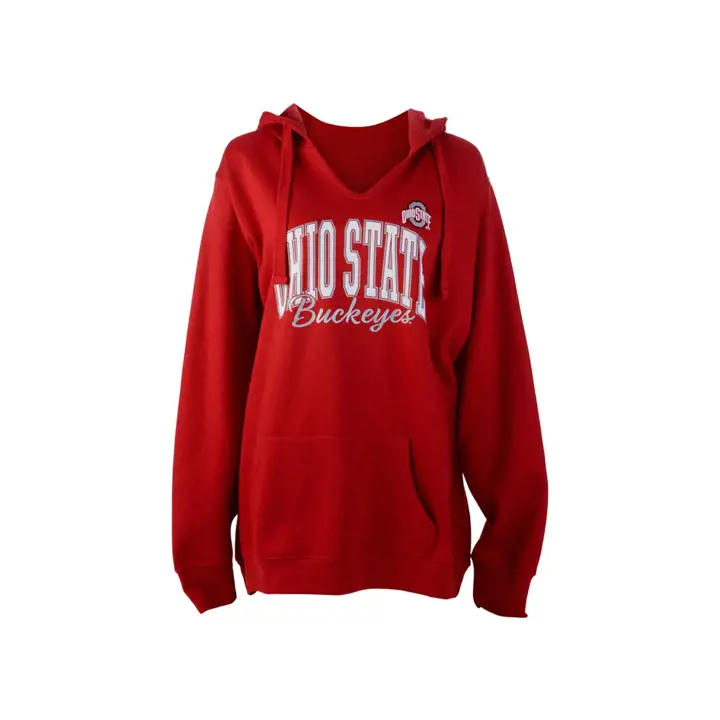 Sweat à capuche grande taille femme NCAA Ohio St B 20 rouge
