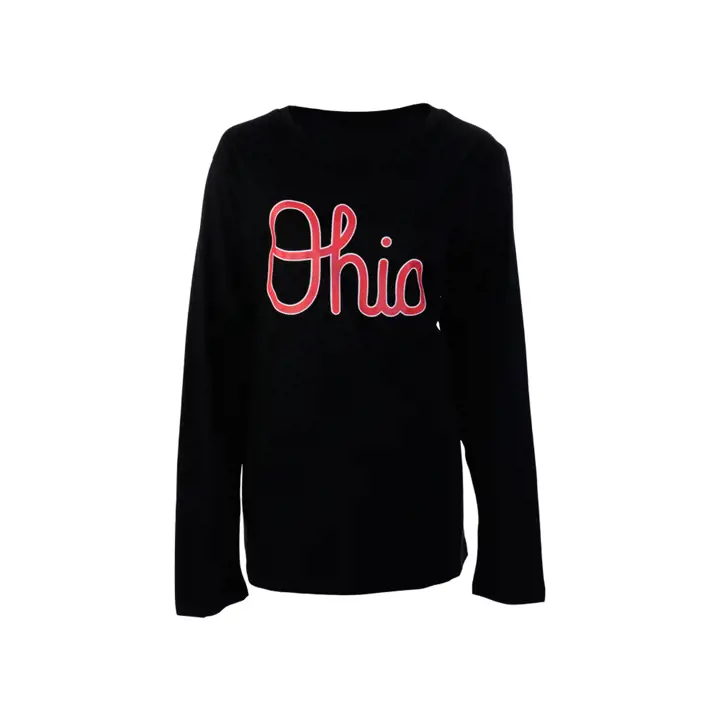 T-shirt à manches longues Ohio State Buckeyes NCAA pour femme, taille Plus, 20 BLK