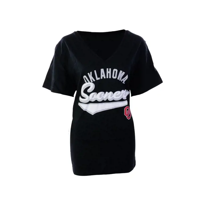 T-shirt noir Oklahoma Sooners NCAA Plus Grand Slam pour femme