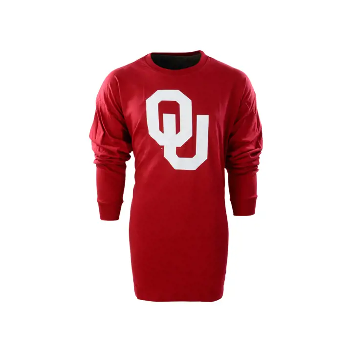 T-shirt à manches longues grande taille à grand logo des Oklahoma Sooners (NCAA) - CRÈME