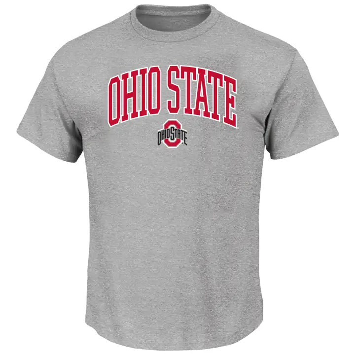 T-shirt ample NCAA Ohio State Arch grande taille gris