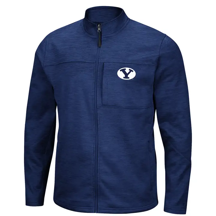 BYU Cougars NCAA Poly Full Zip Jacket 20 NAVY