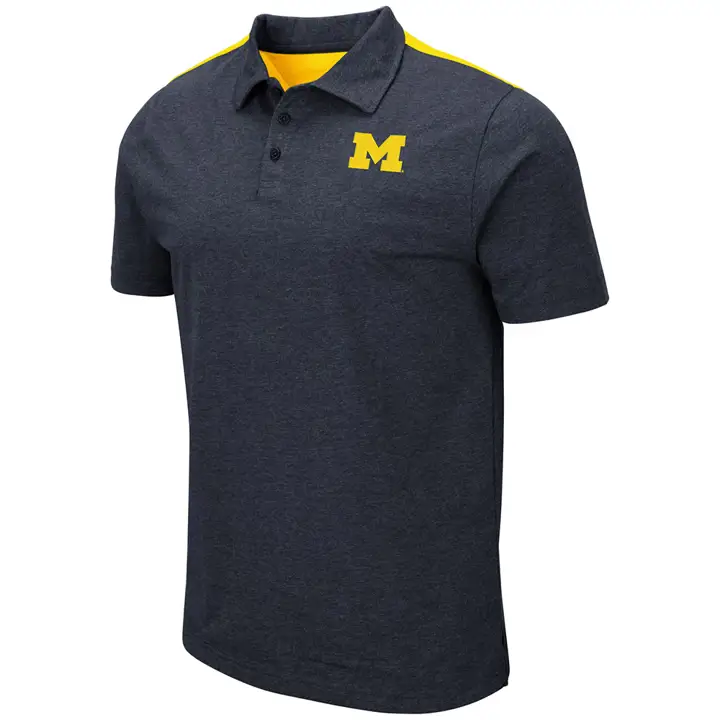 Polo Michigan Wolverines NCAA Colorblock MARINE