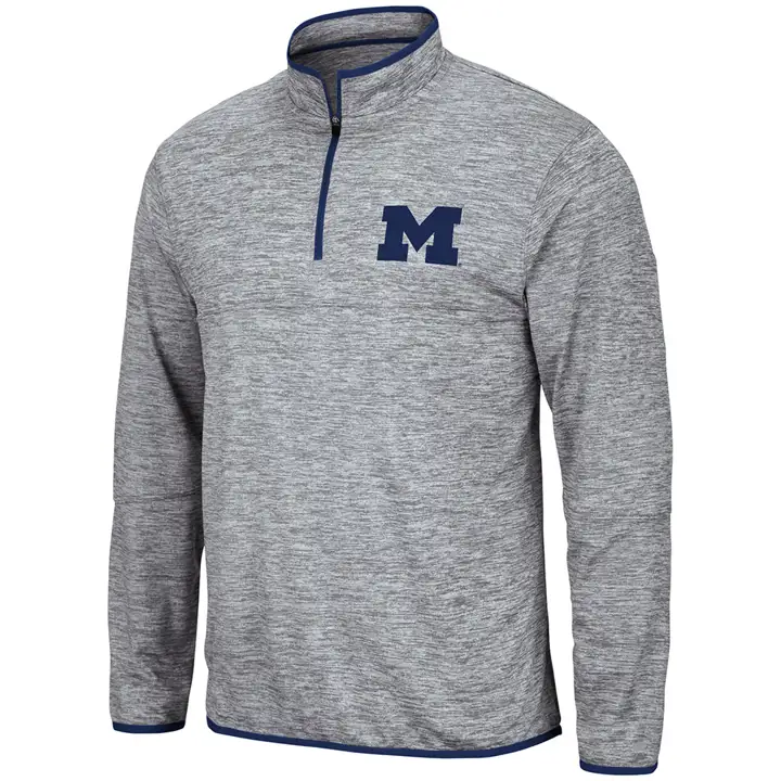 Michigan Wolverines NCAA Vista 1/4 Zip GRIS/BLEU MARINE