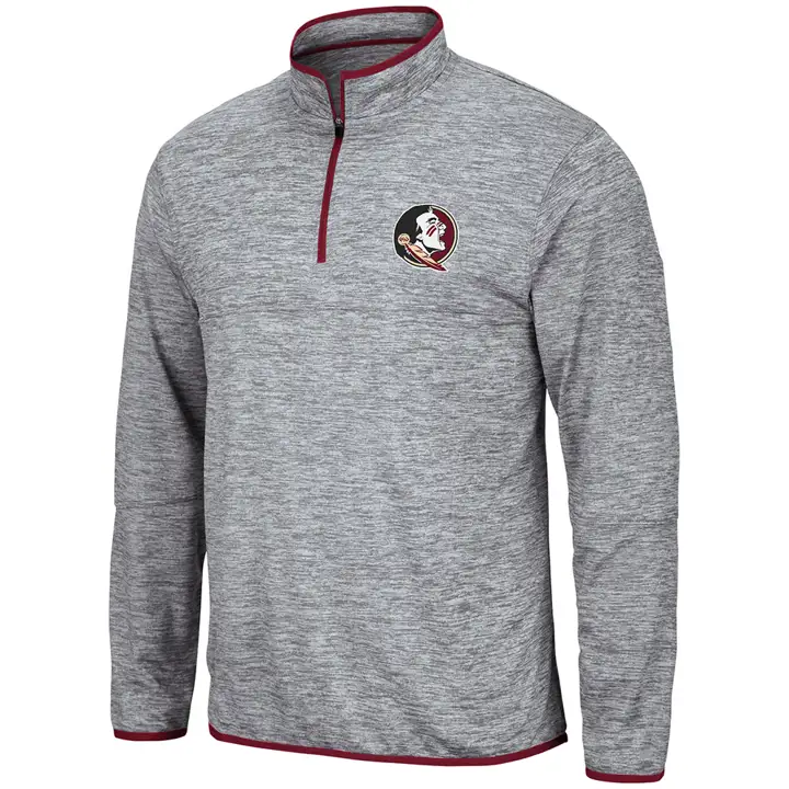 Haut à quart de zip NCAA Vista des Florida State Seminoles, gris/marron