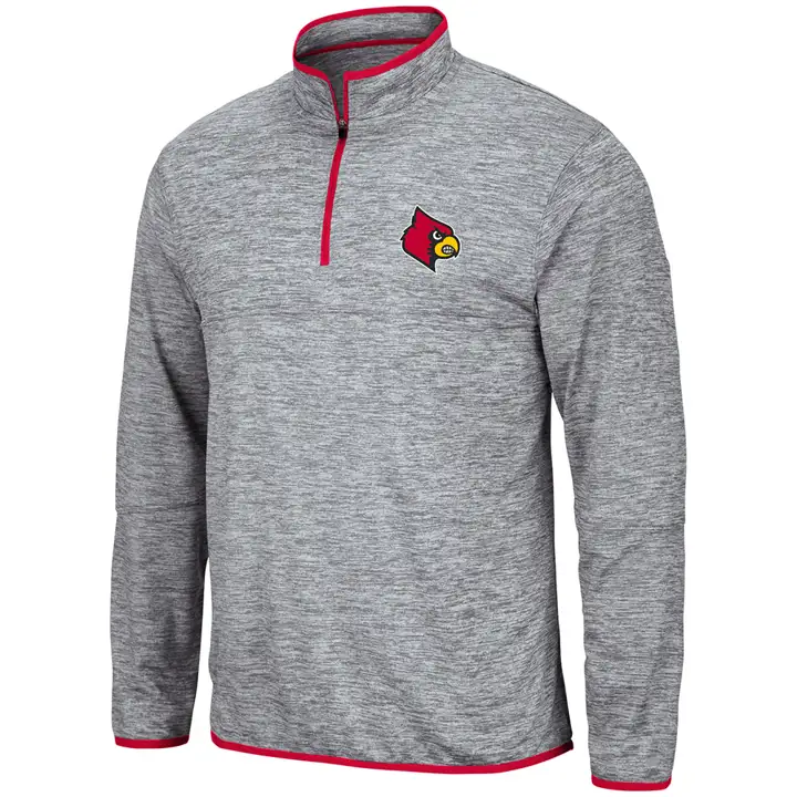 Louisville Cardinals NCAA Vista 1/4 Zip GRIS/ROUGE