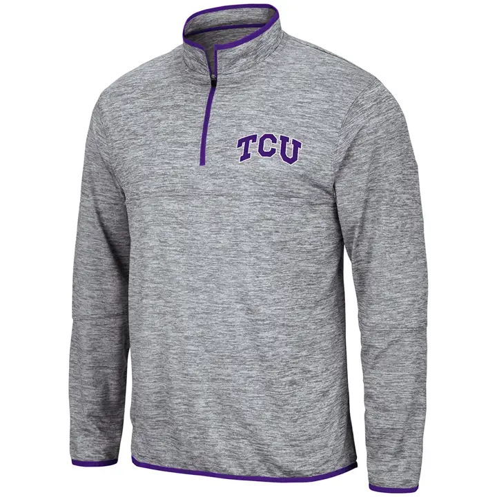 Veste Texas Christian Horned Frogs NCAA Vista 1/4 Zip GRY/PUR