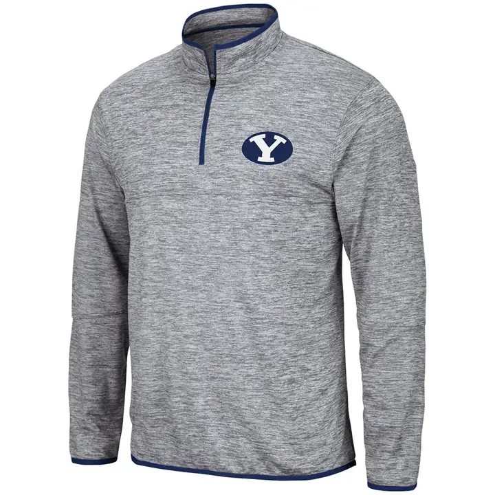 BYU Cougars NCAA Vista 1/4 Zip GRY/NAVY