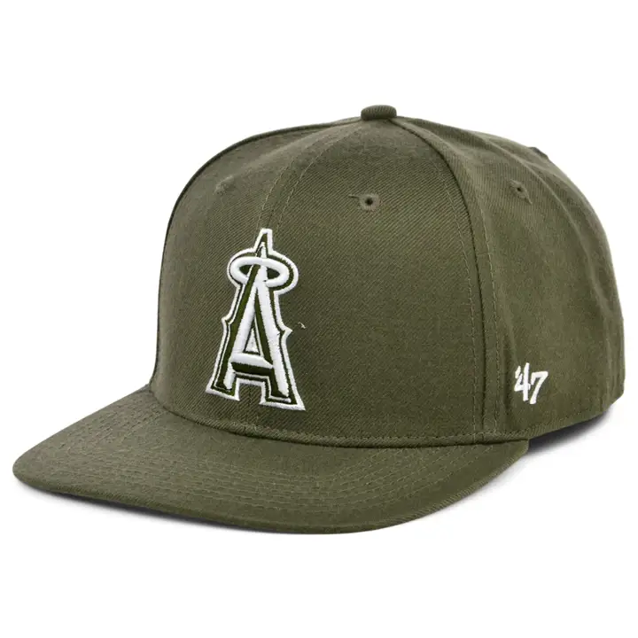 ANAHEIM ANGELS MLB '47 Casquette Captain "No Shot" vert olive