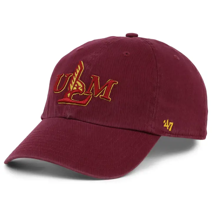 Louisiana Monroe 47 Clean Up Primary Logo bleu-ciel