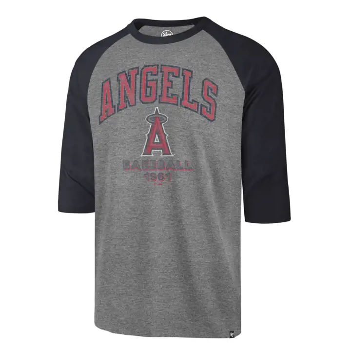 Chandail de baseball Los Angeles Angels MLB Regime Raglan GRY