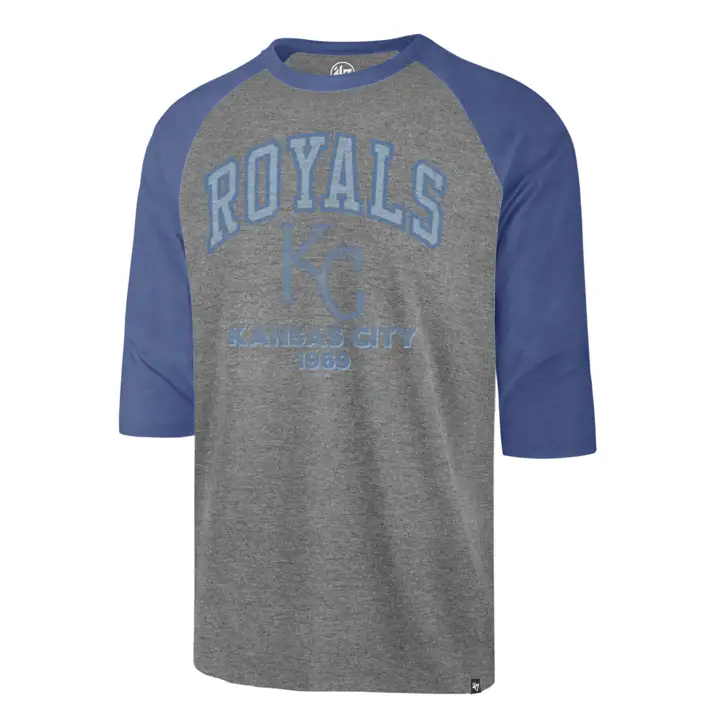 Kansas City Royals MLB Regime Raglan GRIS