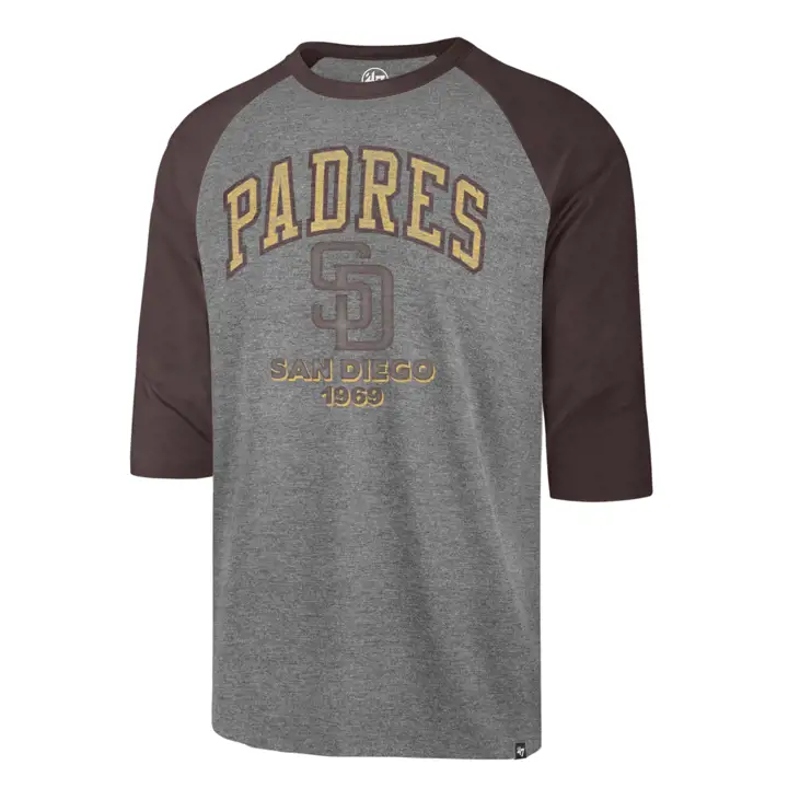 San Diego Padres MLB Regime Raglan GRIS