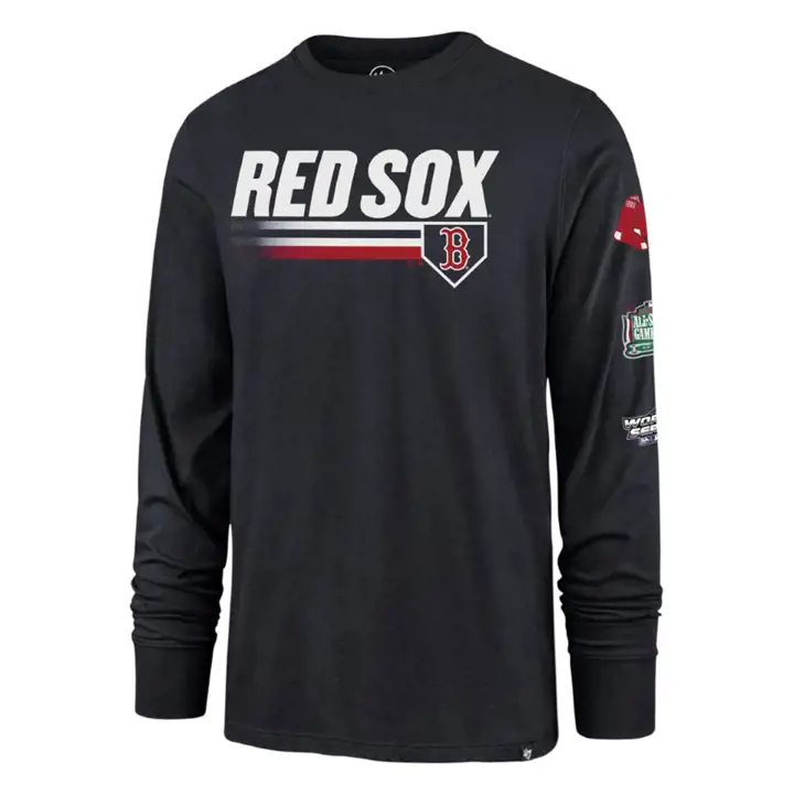 T-shirt manches longues Boston Red Sox MLB Triple Hitter MARINE