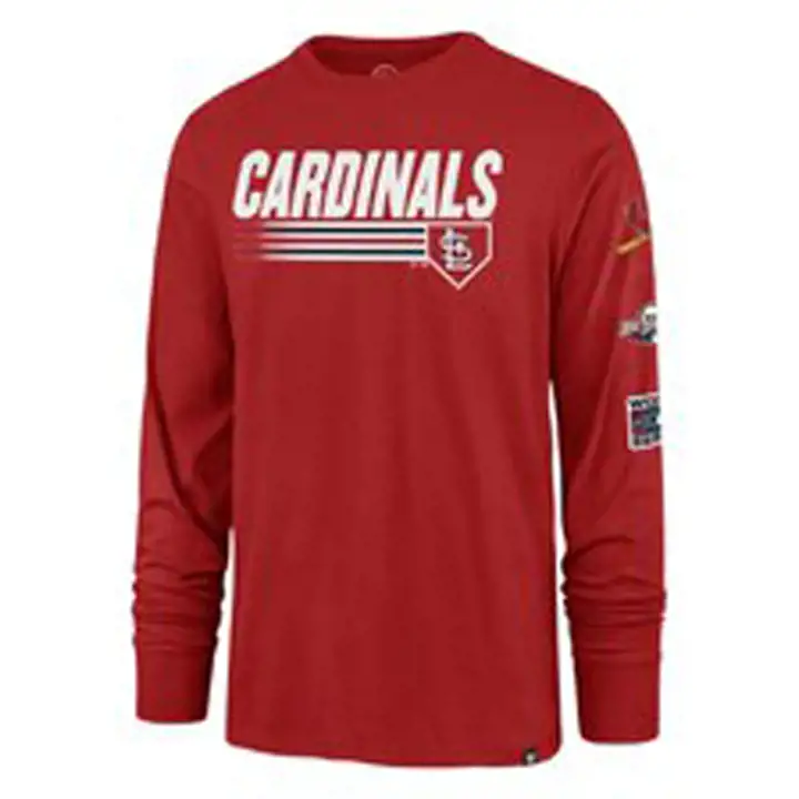 T-shirt manches longues triple frappeur MLB St. Louis Cardinals ROUGE