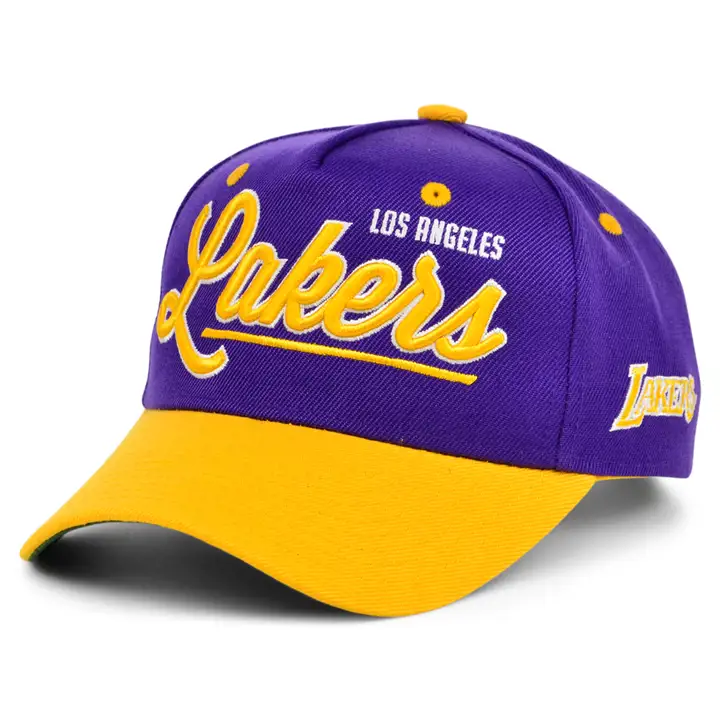 Los Angeles Lakers NBA ENF Script Rétro Casquette Incurvée vio/jau