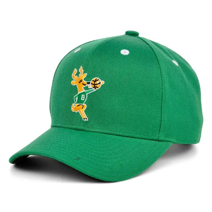 Milwaukee Bucks NBA YTH Retro Solid Visière pré-courbée vert/vert