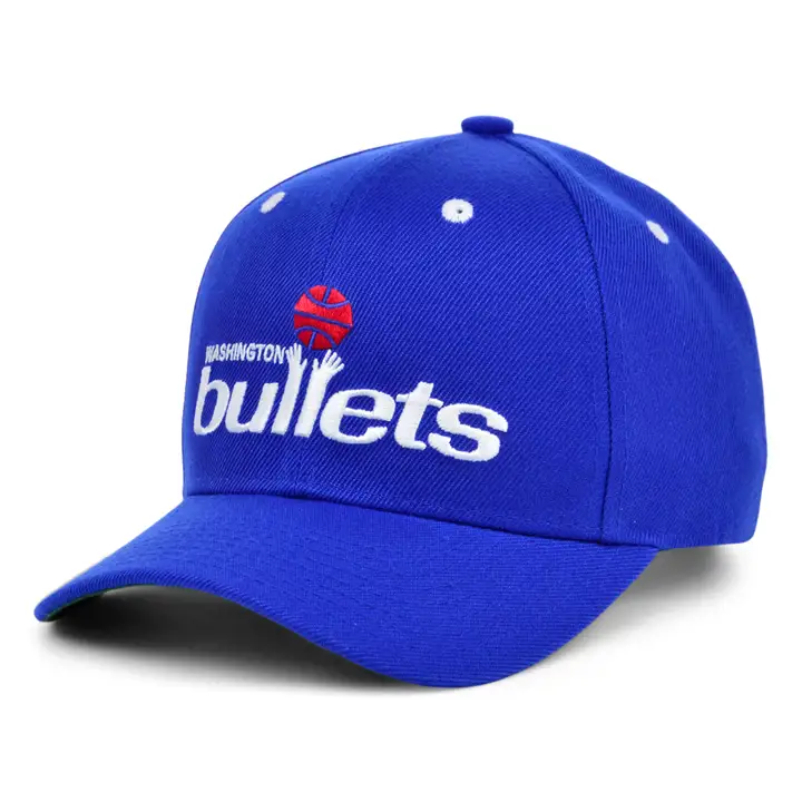 Casquette pré-courbée unie rétro bleue/bleue des Washington Wizards NBA YTH