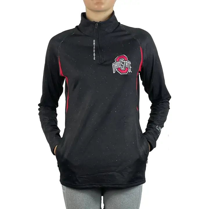 Ohio State Buckeyes NCAA Femme Bend Active 1/4 Zip noir