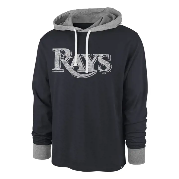 Haut à capuche MLB Tampa Bay Rays Domino manches longues MARINE