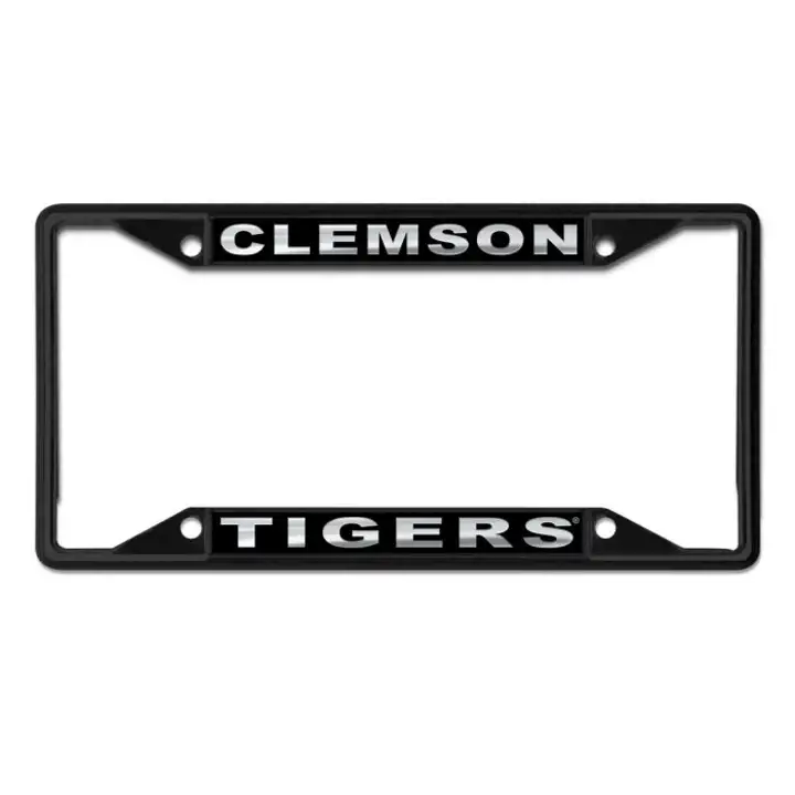 Clemson Tigers F0934721 Plaque d'immatriculation, Noir mat