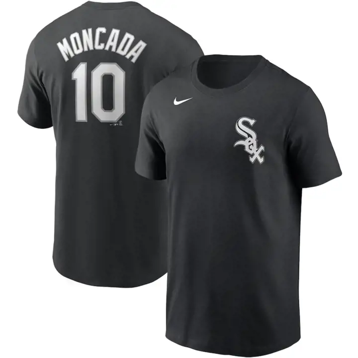 T-shirt joueur N&N MLB junior Yoan Moncada des White Sox de Chicago NOIR