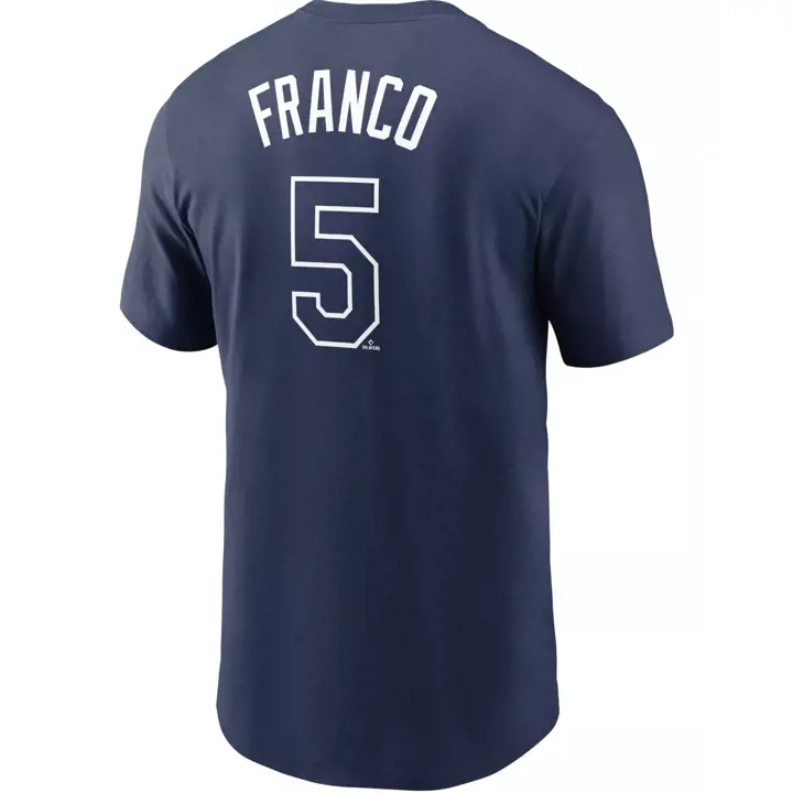 Tampa Bay Rays MLB T-Shirt Jeune Joueur N&N Wander Franco MARINE