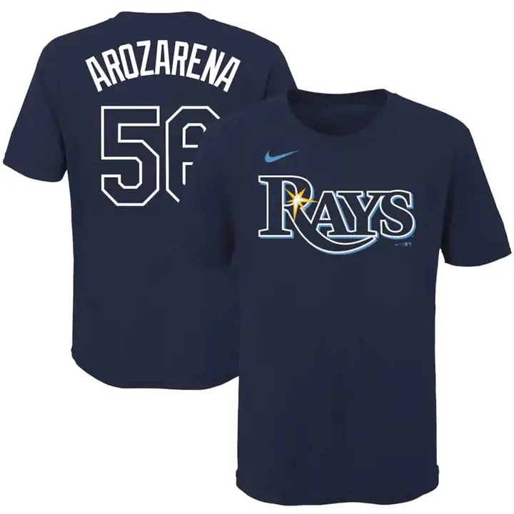 T-shirt enfant MLB Tampa Bay Rays N&N Joueur Randy Arozarena MARINE