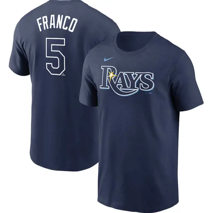 T-shirt Enfant Tampa Bay Rays MLB N&N Joueur Wander Franco BLEU MARINE
