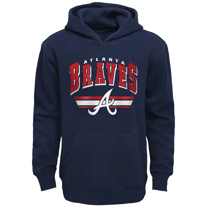 Sweat à capuche polaire BF pour jeunes Atlanta Braves MLB 21 Marine