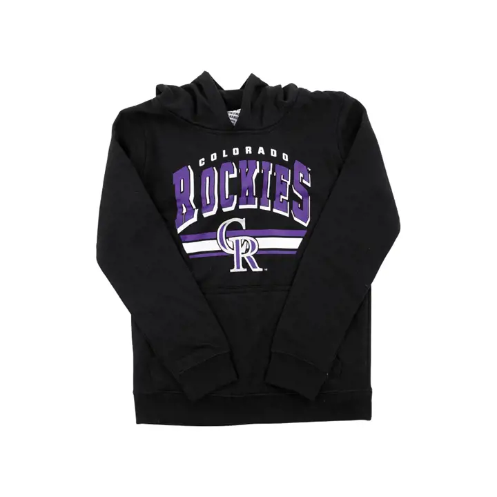 Sweat à capuche polaire Colorado Rockies MLB Jeunesse BF 21 noir